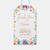 Mexican Fiesta Flowers Vrijgezellenfeest Favor Tag Cadeaulabel (Achterkant)