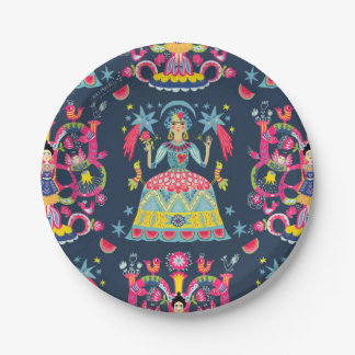 Mexican Fiesta Frida Papieren Bordje