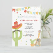 Mexican Fiesta Gender Neutral Baby Shower Kaart (Staand voorkant)