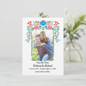 Mexican Fiesta Gold Save the Date Photo (Staand voorkant)