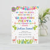 Mexican Fiesta Graduation Party Invitation Kaart (Staand voorkant)