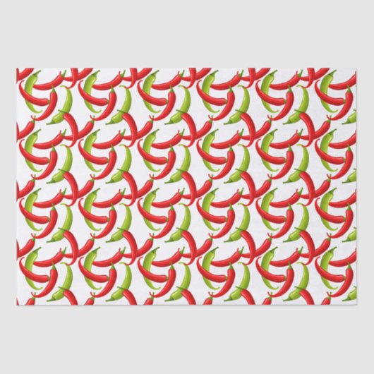 Mexican Fiesta Hot Chili Peppers Tissuepapier (Voorkant)