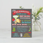 Mexican Fiesta Hot Mama Baby shower Invitation Kaart (Staand voorkant)