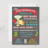 Mexican Fiesta Hot Mama Baby shower Invitation Kaart (Voorkant)