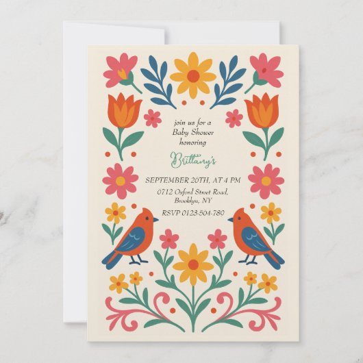 Mexican Fiesta Kleurrijk Baby shower Kaart (Voorkant)