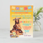 Mexican Fiesta Lingerie Shower Invitation Kaart (Staand voorkant)