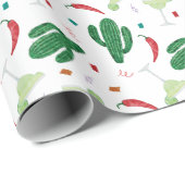 Mexican Fiesta, Margaritas en Chili Peppers Cadeaupapier (Rol Hoek)