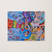 MEXICAN FIESTA Mariachi Cats Calavera Legpuzzel (Horizontaal)