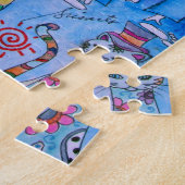 MEXICAN FIESTA Mariachi Cats Calavera Legpuzzel (Zijkant)