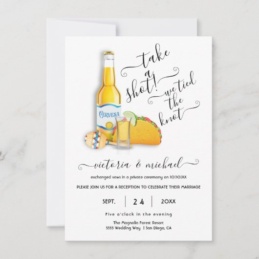 Mexican Fiesta neemt een foto van bruiloft. Kaart (Voorkant)