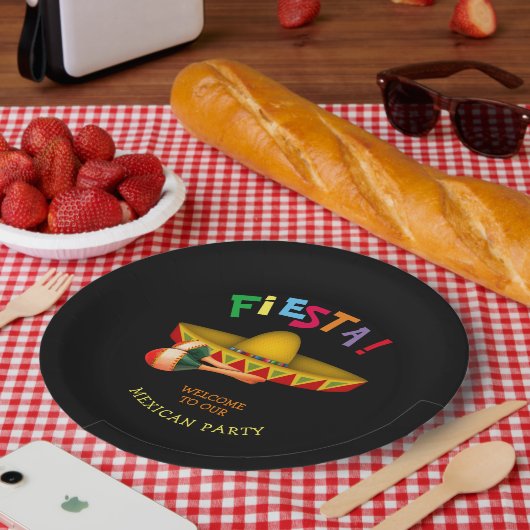 Mexican Fiesta of Cinco de Mayo Papieren Bordje (Picknick)
