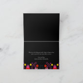 Mexican Fiesta Party Bloemen Gevouwen Dank u kaart (Binnen)