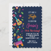Mexican Fiesta Pinata Birthday Party Invitation Kaart (Voorkant)