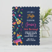Mexican Fiesta Pinata Birthday Party Invitation Kaart (Staand voorkant)