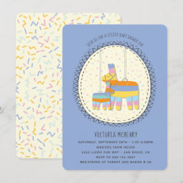 Mexican Fiesta Piñata en Baby shower Invitation Kaart