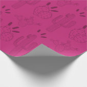 Mexican Fiesta Pink Cactus Cadeaupapier (Hoek)
