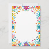 Mexican Fiesta Pink Yellow Flowers Baby shower Kaart (Achterkant)