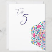 Mexican Fiesta Rainbow Wedding Tabletop Sign (Achterkant)