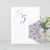 Mexican Fiesta Rainbow Wedding Tabletop Sign (Staand voorkant)