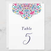 Mexican Fiesta Rainbow Wedding Tabletop Sign (Achterkant)