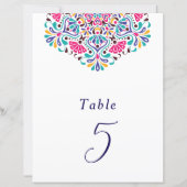Mexican Fiesta Rainbow Wedding Tabletop Sign (Voorkant)