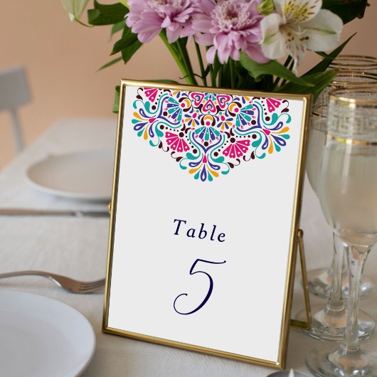 Mexican Fiesta Rainbow Wedding Tabletop Sign