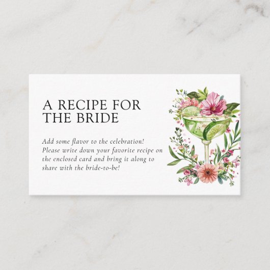 Mexican Fiesta Recept Request Vrijgezellenfeest Informatiekaartje (Voorkant)