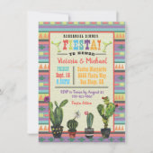 Mexican Fiesta Rehearsal Dinner cactus aztec Kaart (Voorkant)