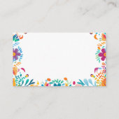 Mexican Fiesta Roze Geel Bloemen Vrijgezellenfeest Informatiekaartje (Achterkant)