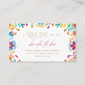 Mexican Fiesta Roze Geel Bloemen Vrijgezellenfeest Informatiekaartje (Voorkant)