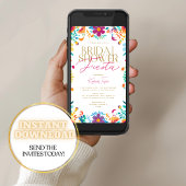 Mexican Fiesta Roze Geel Bloemen Vrijgezellenfeest Kaart