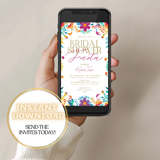 Mexican Fiesta Roze Geel Bloemen Vrijgezellenfeest Kaart