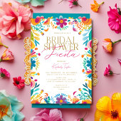 Mexican Fiesta Roze Geel Bloemen Vrijgezellenfeest Kaart