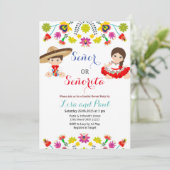 Mexican Fiesta Señor of Señorita Gender Reopenbaar Kaart (Staand voorkant)