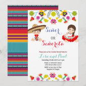 Mexican Fiesta Señor of Señorita Gender Reopenbaar Kaart (Voorkant / Achterkant)