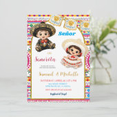 Mexican Fiesta Senor or Senorita Gender Reveal Inv Kaart (Staand voorkant)
