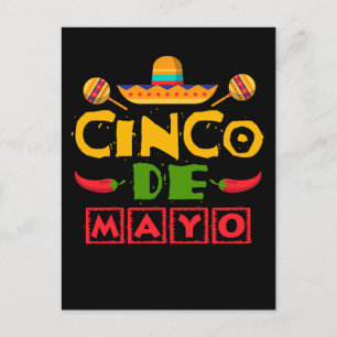 Mexican Fiesta Sombrero Happy Cinco de Mayo Briefkaart