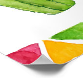 Mexican Fiesta Taco Cactus Baby shower Welkom Poster (Hoek)