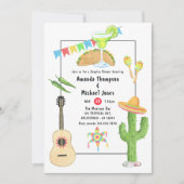 Mexican Fiesta Taco en Tequila Couples Shower Kaart (Voorkant)