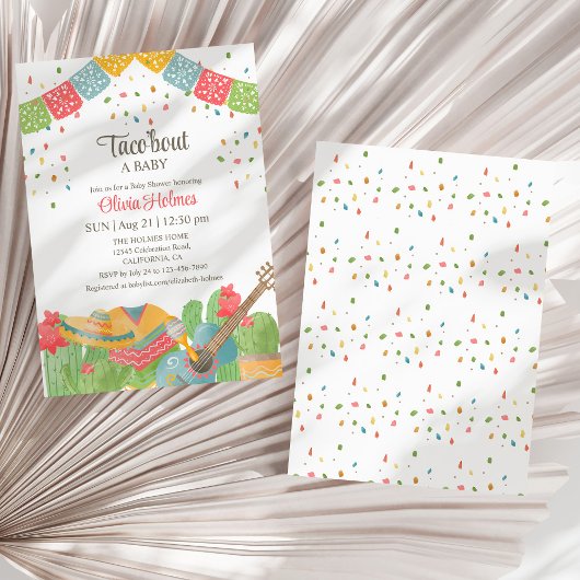 Mexican Fiesta Taco 'Over een Baby Baby shower Kaart