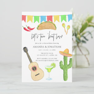 Mexican Fiesta Taco's bout Love Rehearsal Dinner Kaart