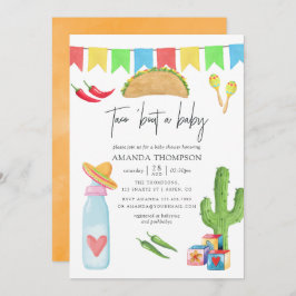 Mexican Fiesta Taco's over een Baby shower Kaart