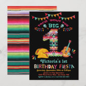Mexican Fiesta the Big One 1st Birthday Invitation Kaart (Voorkant / Achterkant)