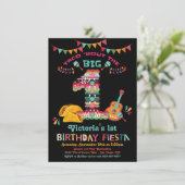 Mexican Fiesta the Big One 1st Birthday Invitation Kaart (Staand voorkant)