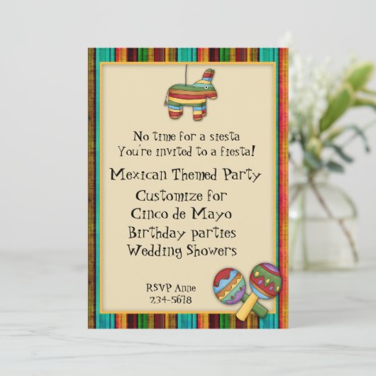 Mexican Fiesta Threaditation Kaart (Staand voorkant)