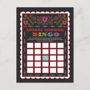 Mexican Fiesta Vrijgezellenfeest Bingo spel kaart