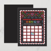 Mexican Fiesta Vrijgezellenfeest Bingo spel kaart (Voorkant / Achterkant)