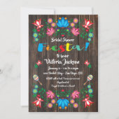 Mexican Fiesta Vrijgezellenfeest Flower Folkart Ka Kaart (Voorkant)