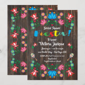 Mexican Fiesta Vrijgezellenfeest Flower Folkart Ka Kaart (Voorkant / Achterkant)