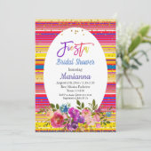 Mexican Fiesta Vrijgezellenfeest Party Invitation Kaart (Staand voorkant)